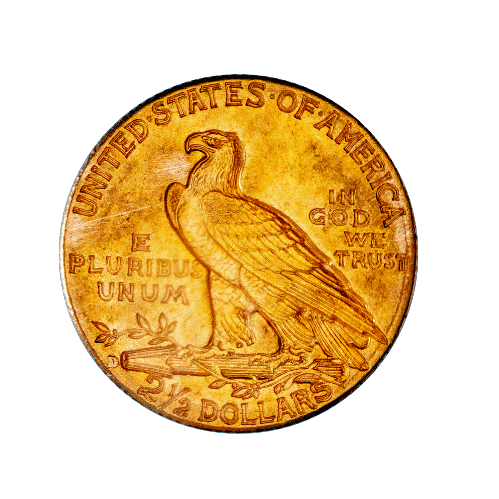 Monnaie ancienne en or « Monnaie de 2,5 Dollars Tête d’Indien »