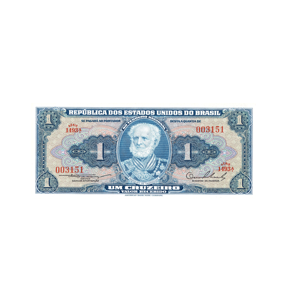 Brésil 1954-1958  - Billet de 2 Cruzeiro