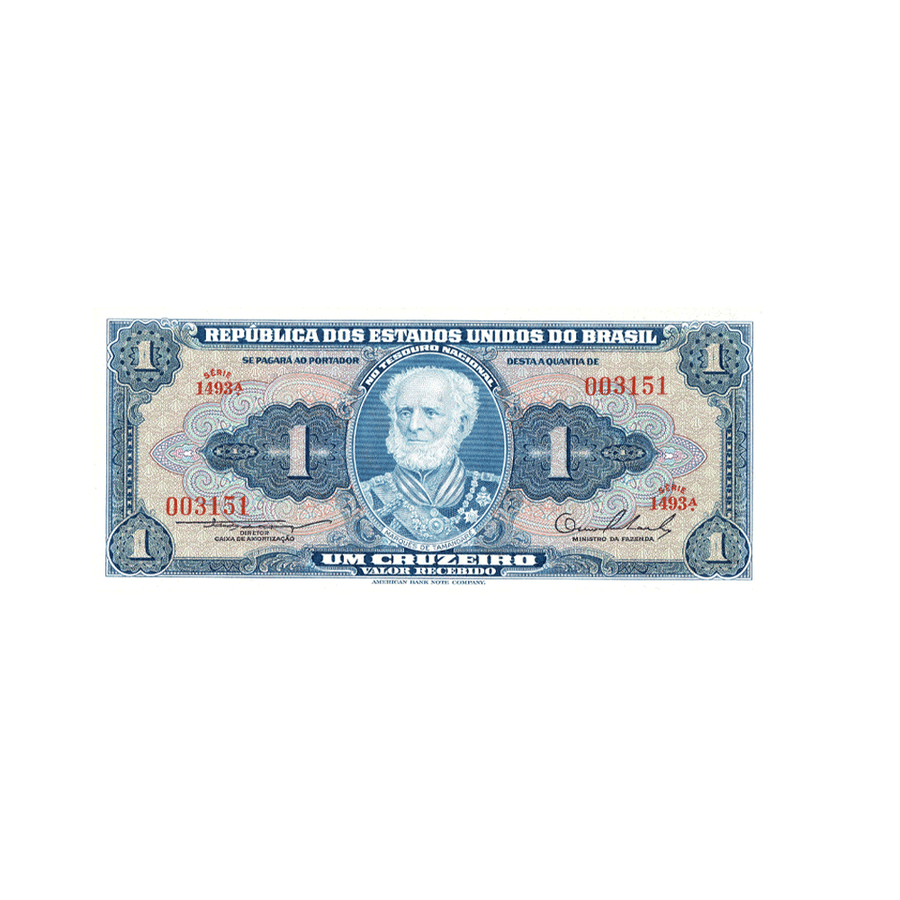 Brésil 1954-1958  - Billet de 2 Cruzeiro