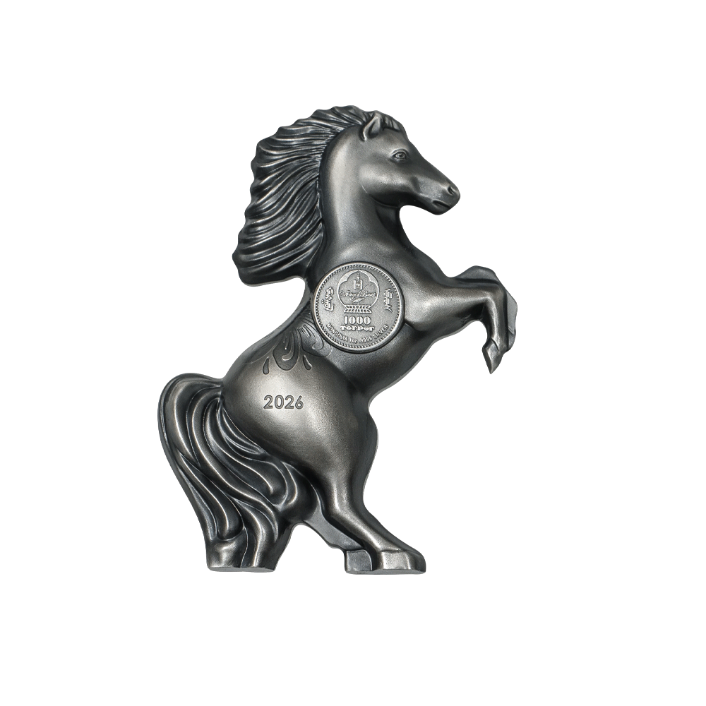 Cheval sauvage - Monnaie de 1000 Togrog - Antique Finish 2026