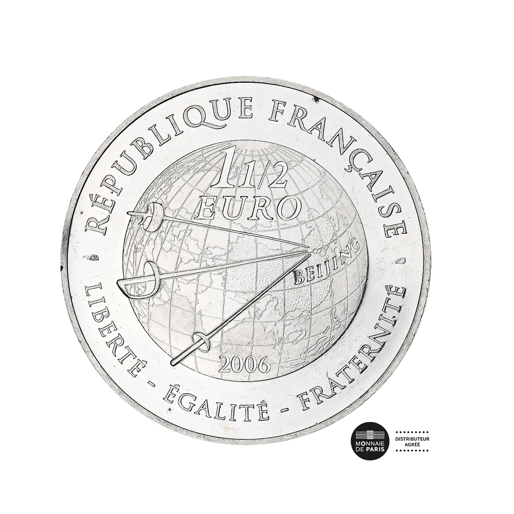 Escrime - Jeux d'Eté - Monnaie de 1,5€ Argent - BE 2006