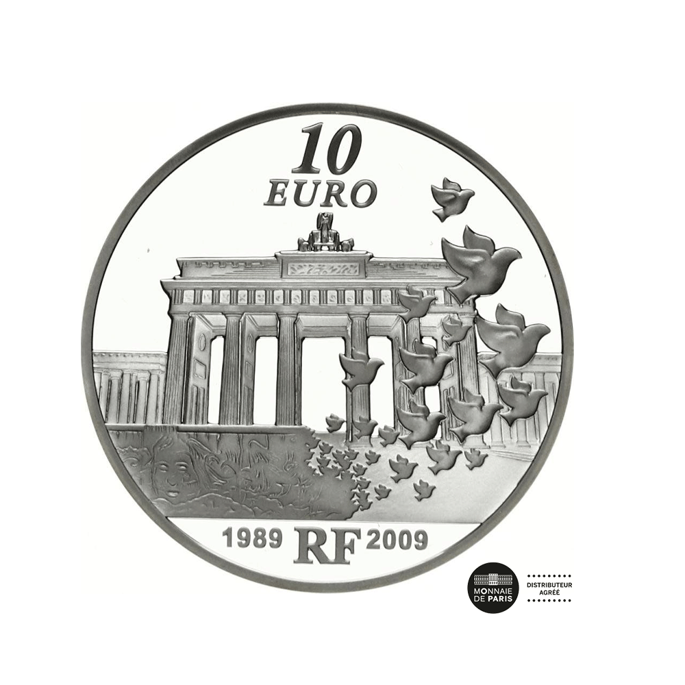 Europa - Chute du Mur de Berlin - Monnaie de 10€ Argent - BE 2009