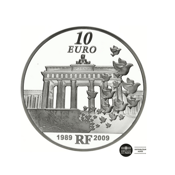 Europa - Chute du Mur de Berlin - Monnaie de 10€ Argent - BE 2009