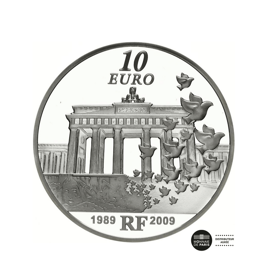 Europa - Chute du Mur de Berlin - Monnaie de 10€ Argent - BE 2009