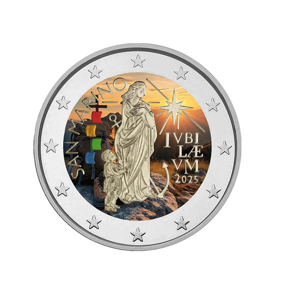 Saint-Marin 2025 - 2 Euro Commémorative - Année Sainte - Colorisée