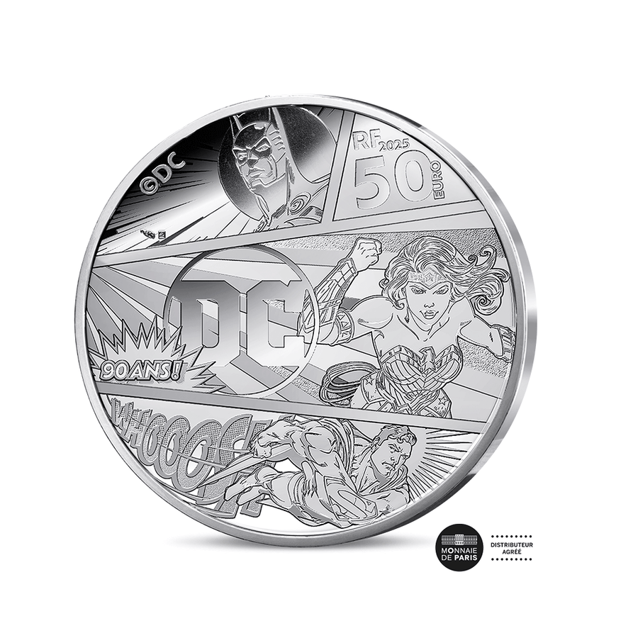 Justice League - Monnaie de 50€ Argent 5 Oz - BE 2025