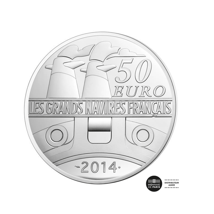 Normandie - Monnaie de 50€ Argent 5 Oz - BE 2014