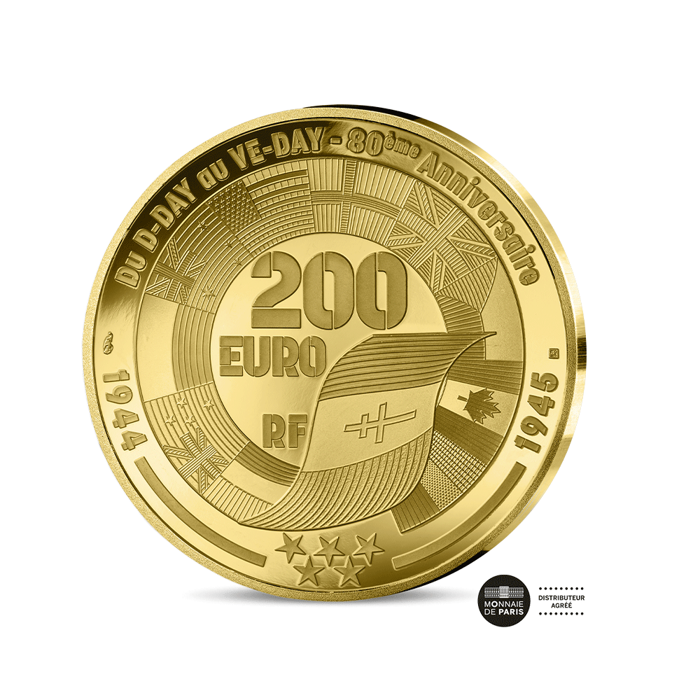 V-E Day - Soldat Français - Monnaie de 200€ Or 1 Oz - BE 2025