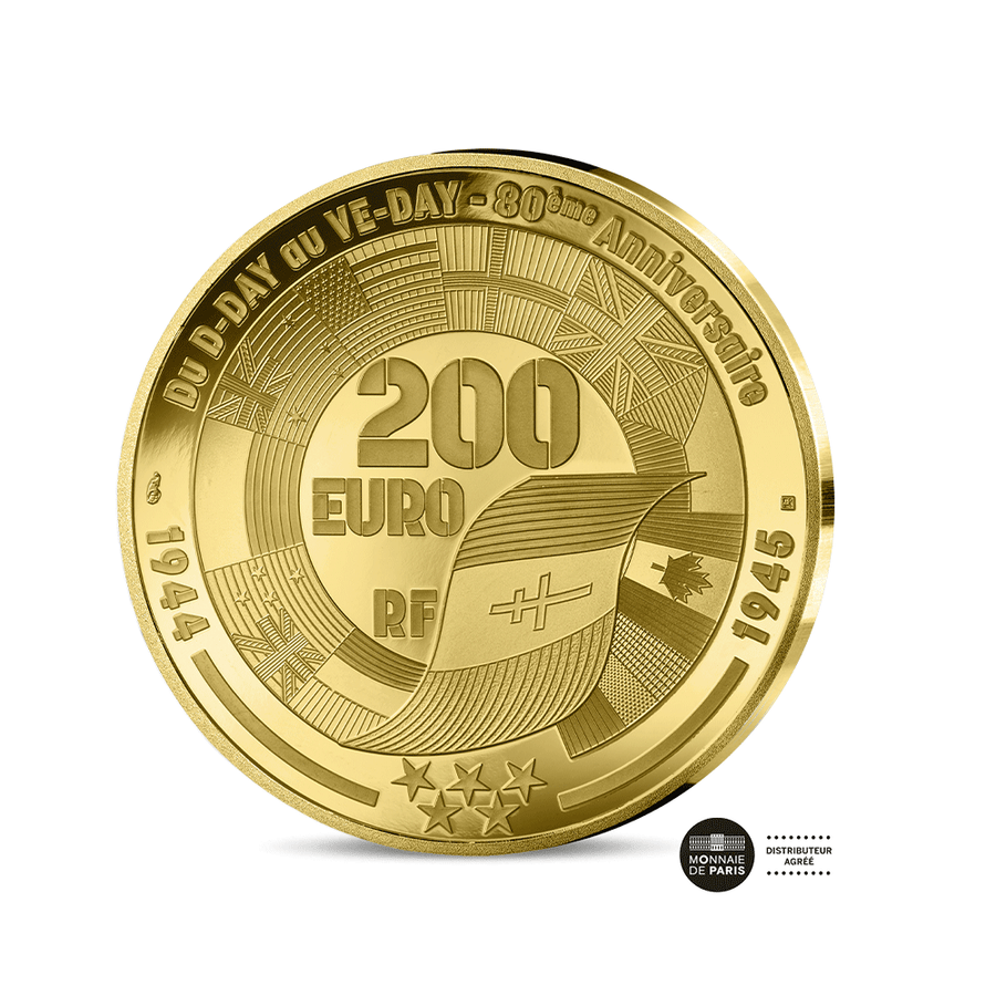 V-E Day - Soldat Français - Monnaie de 200€ Or 1 Oz - BE 2025
