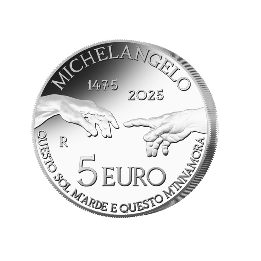 550ème anniversaire de Michelangelo - Monnaie de 5€ Argent - BE 2025