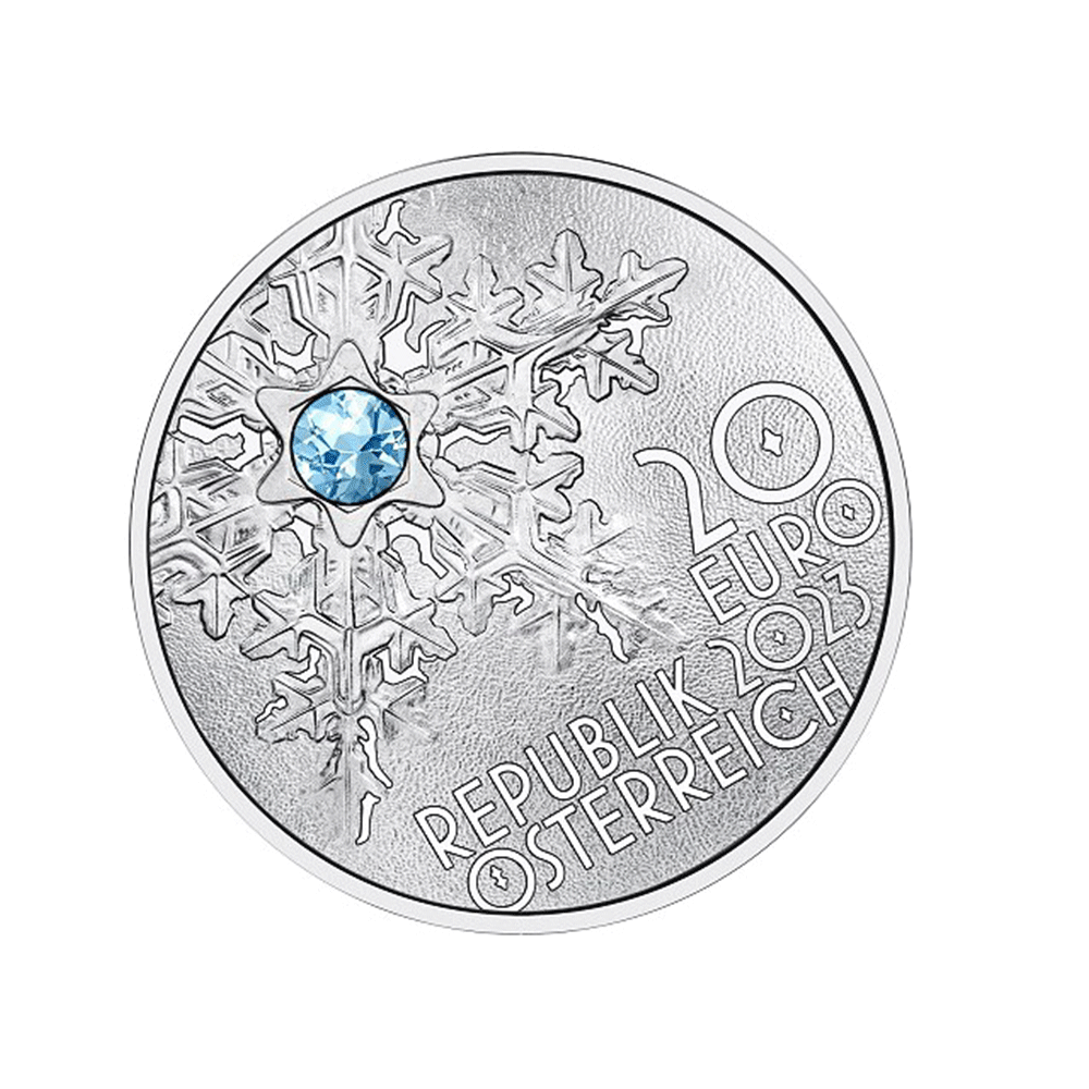 Oostenrijk 2023 - Sneeuwgeheim - Zilveren munt van € 20 - PROOF