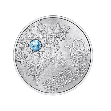 Oostenrijk 2023 - Sneeuwgeheim - Zilveren munt van € 20 - PROOF