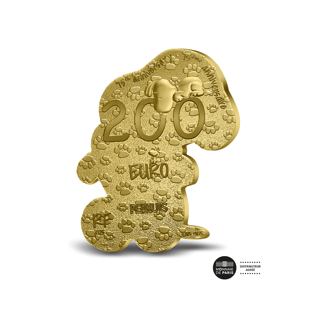 Snoopy - Monnaie de 200€ Or 1 Oz - BE 2025