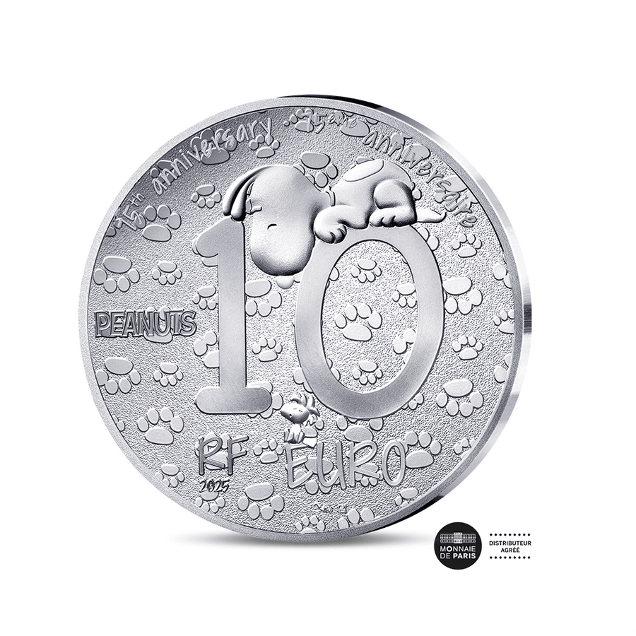 Snoopy - Monnaie de 10€ Argent - BE 2025