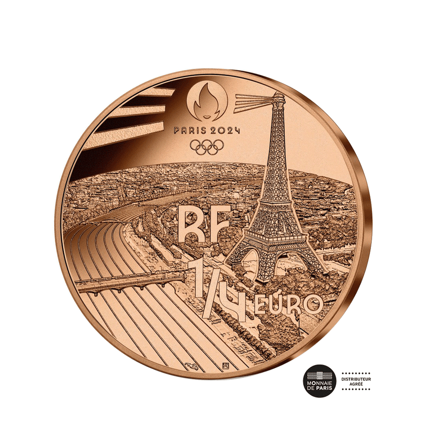 Jeux Olympiques de Paris 2024 - Le Relais de la Torche Olympique - Monnaie de 1/4€