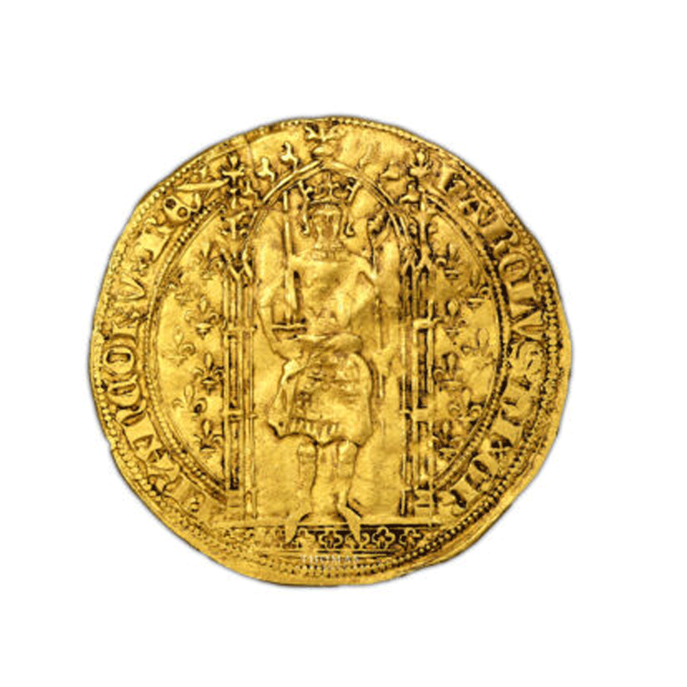 Monnaie ancienne en or « Franc à Pied Charles V le sage»