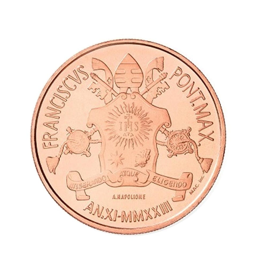 The creation of Adam, Michelangelo - Mint of € 20 - Vatican 2023