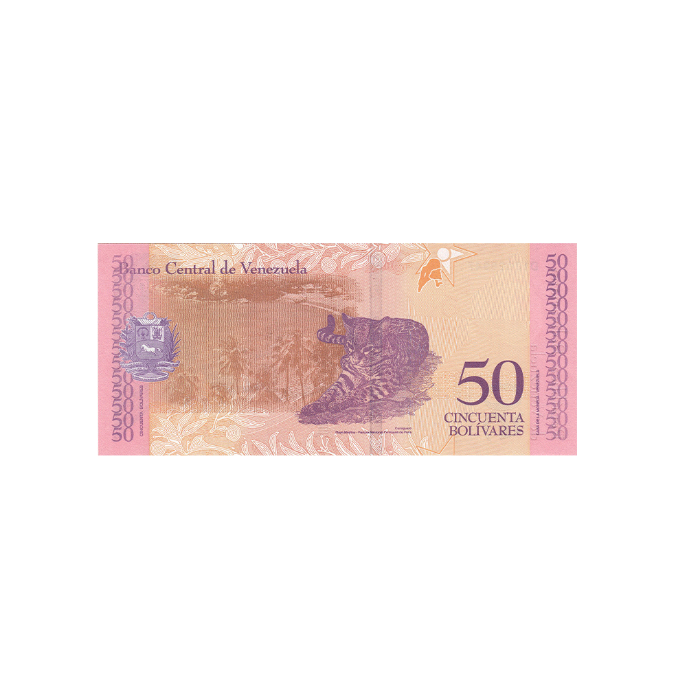 Bolivie - 50 Bolivares ticket - 2018