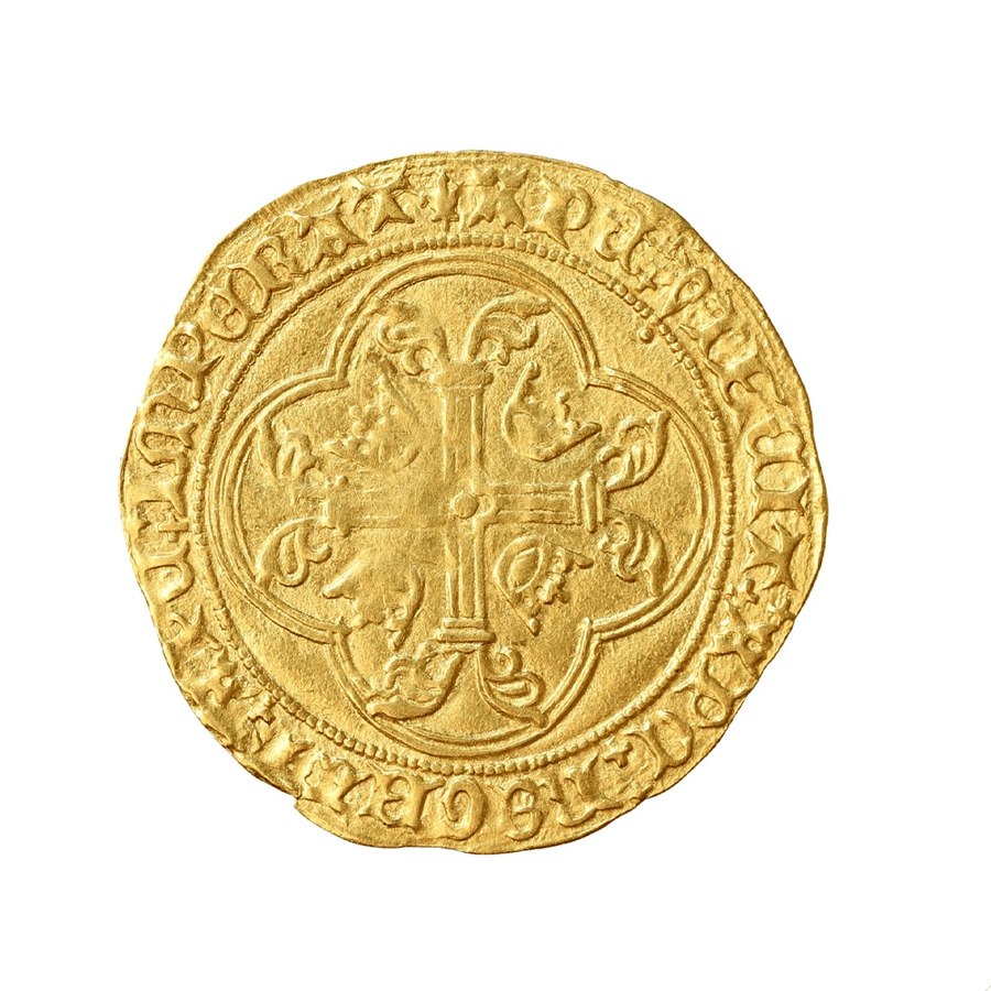 Monnaie ancienne en or  « Ecu d’or à la couronne Charles VII »