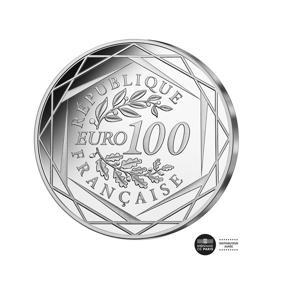 100 years of the Disappearance of Eiffel-Currency of 100 € Silver-2023