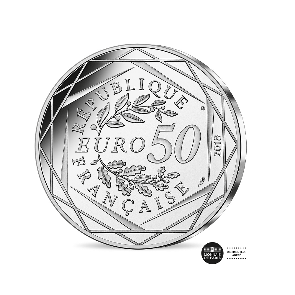 Mickey & La France - Université - Monnaie de 50 Euros Argent - 2018