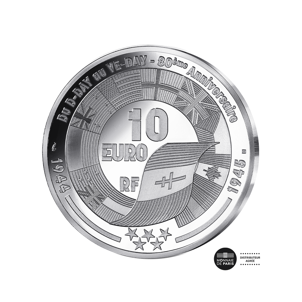 V-E Day - Lot de 4 monnaies de 10€ Argent - BE 2025