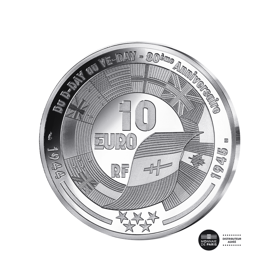 V-E Day - Lot de 4 monnaies de 10€ Argent - BE 2025