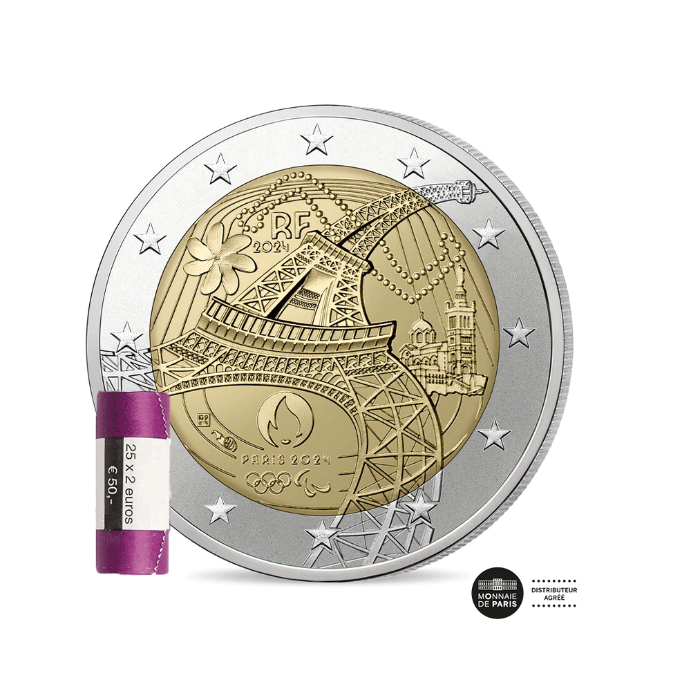 Paris Olympic Games 2024 - Currency of € 2 commemorative - UNC