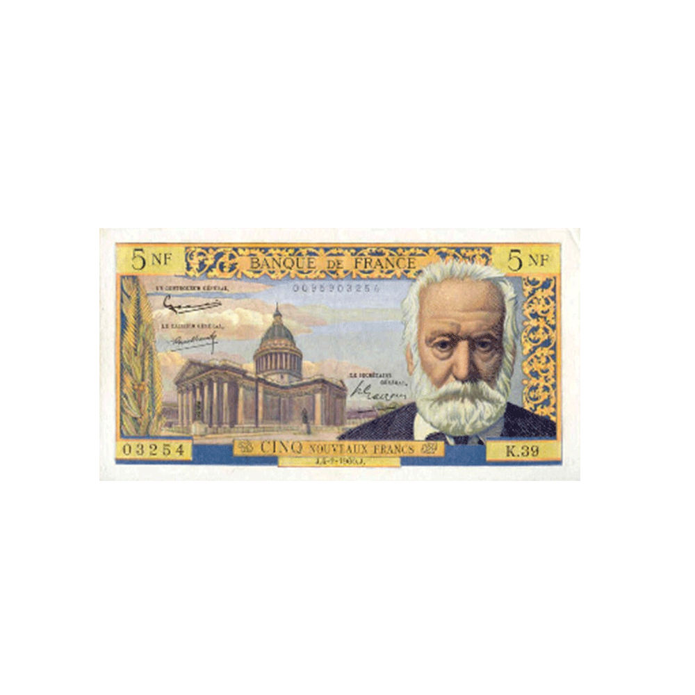 France - Billet de 5 Francs - Victor Hugo - 1959-1965