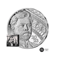 100 Years of the Eiffel's Death-25 € 2Oz Silver with chip-Proof 2023