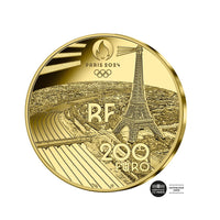 Jeux Olympiques de Paris 2024 - Château de Versailles - Monnaie de 200€ Or - BE 2023
