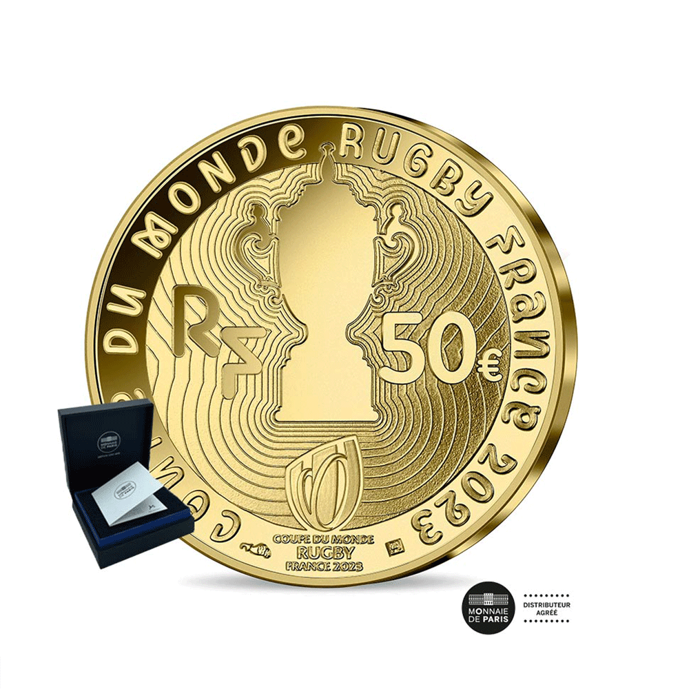 The 2023 Rugby World Cup tournament - money of € 50 or 1/4 Oz - BE 2023