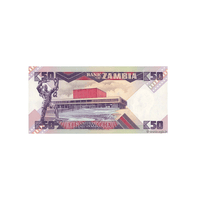 Zâmbia - bilhete de 50 kwacha