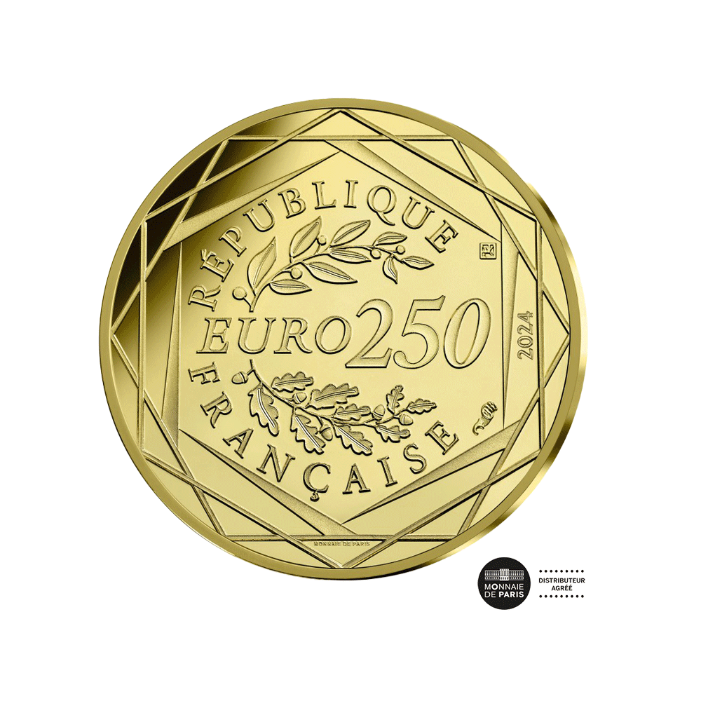 Jeux Olympiques de Paris 2024 - La France Accueille les Jeux - Arc de Triomphe - Monnaie de 250 Euro Or -  BU 2024