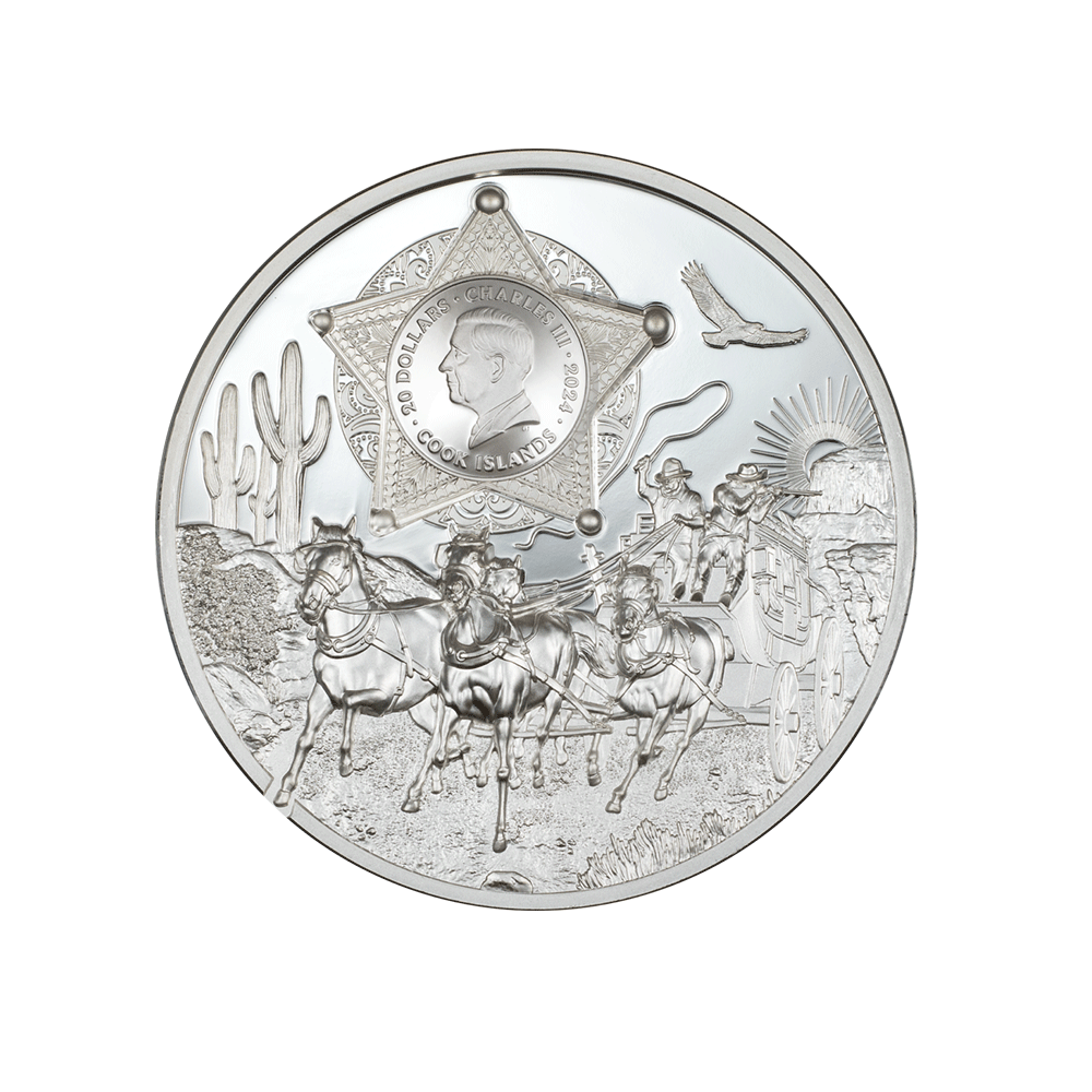Legends - Wild West - Monnaie de 20 Dollars Argent 3 Oz - BE 2024