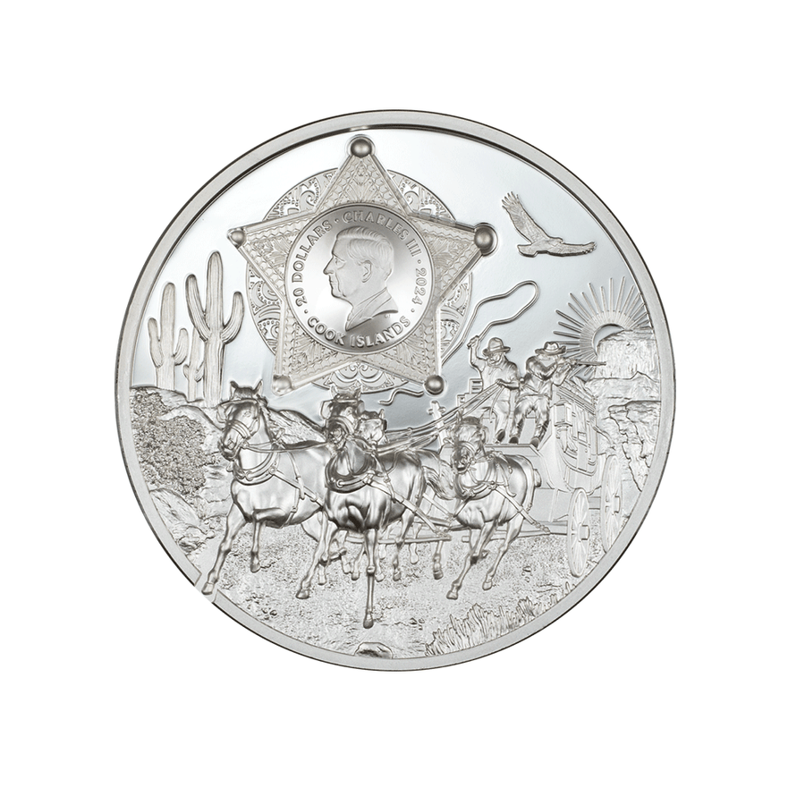 Legends - Wild West - Monnaie de 20 Dollars Argent 3 Oz - BE 2024