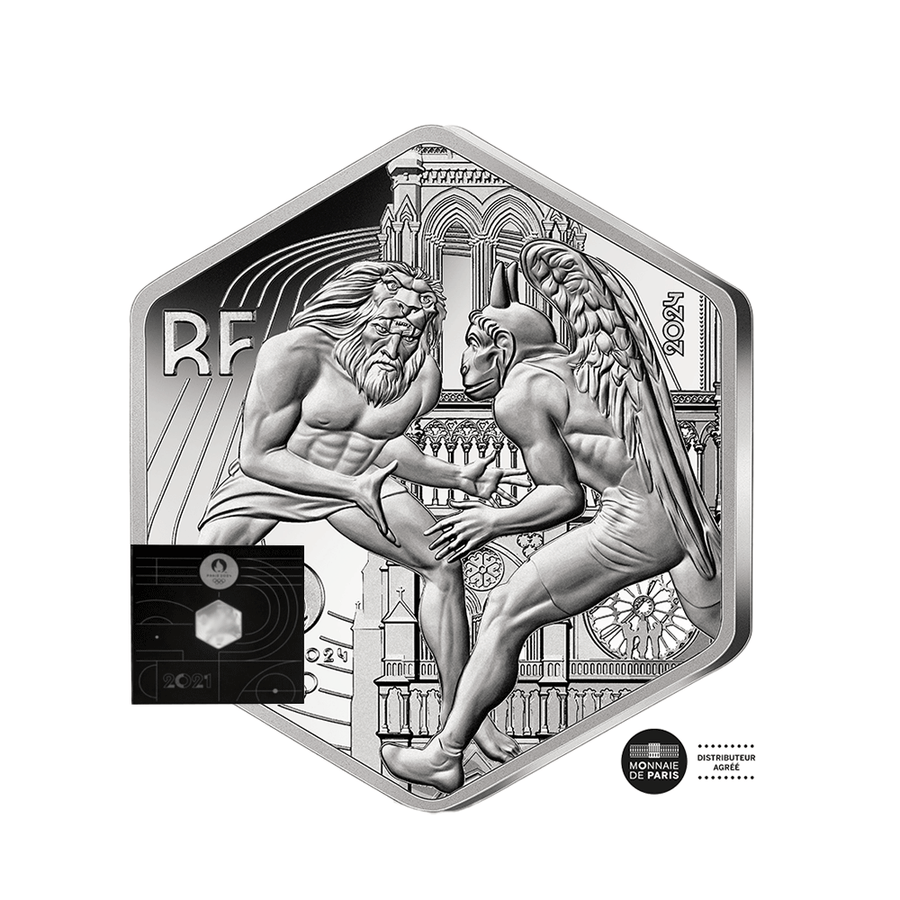 Jeux Olympiques de Paris 2024 - Hexagonale - Monnaie de 10€ Argent - 2024