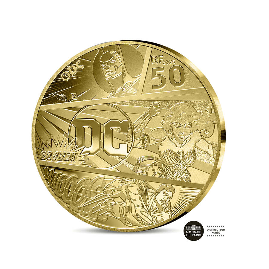 Justice League - Monnaie de 50€ Or 1/4 Oz - BE 2025