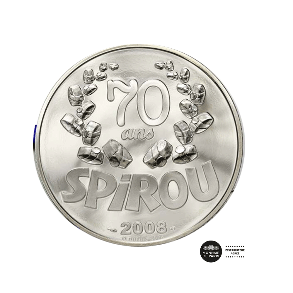 Spirou - Monnaie de 1,50€ Argent - BE 2008