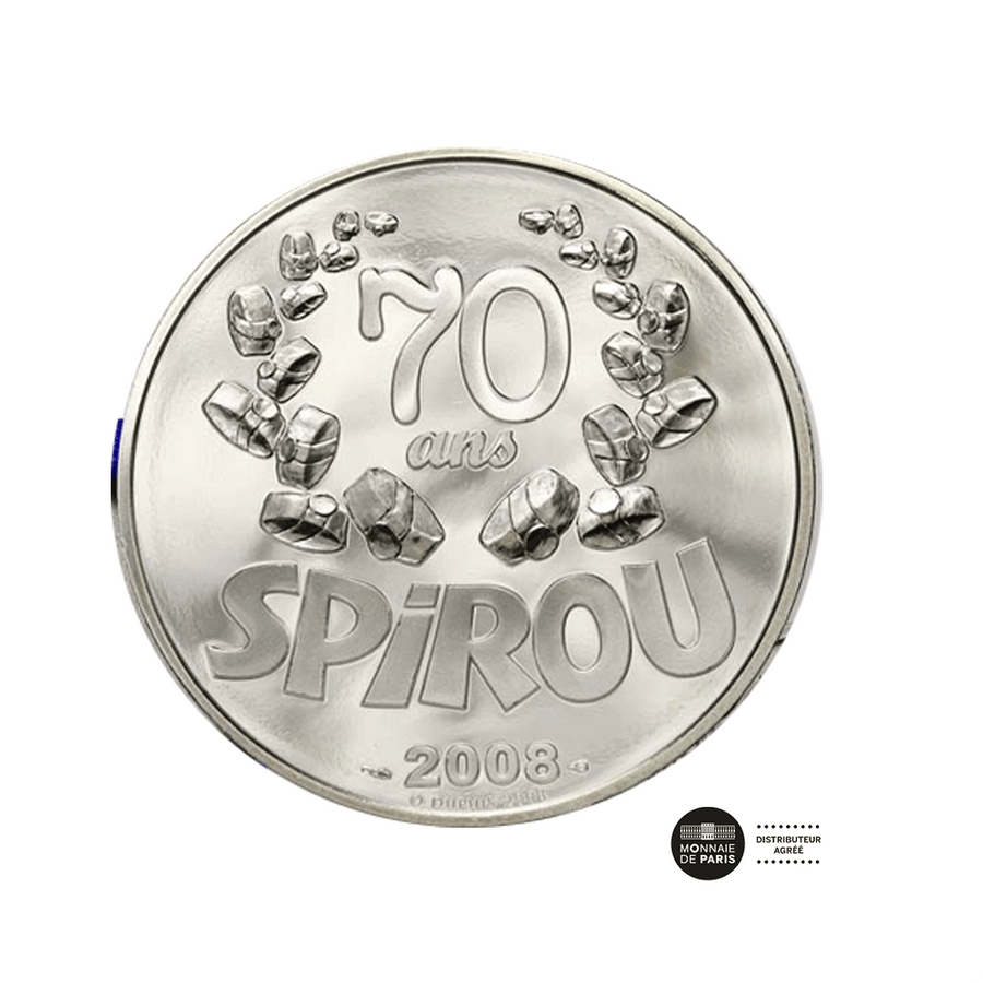 Spirou - Monnaie de 1,50€ Argent - BE 2008