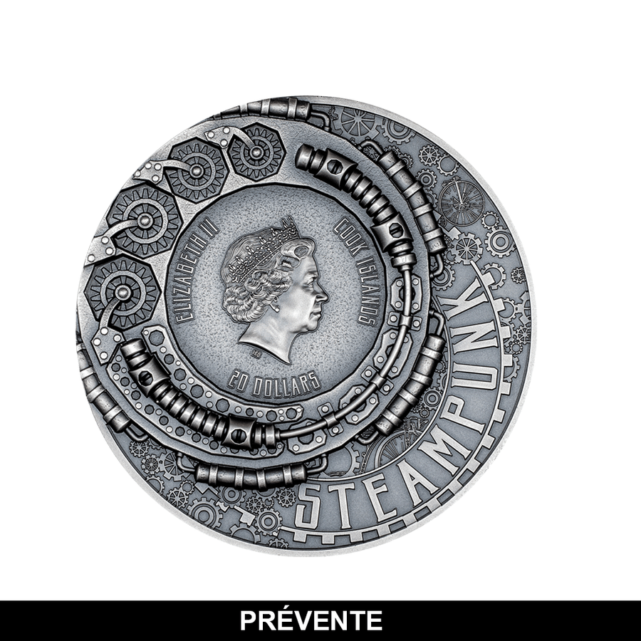 Steampunk - Science Lab - Monnaie de 20 Dollars Argent - 2023