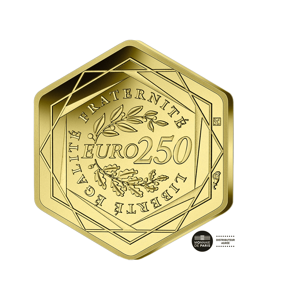 Paris Olympic Games 2024 - Hexagonal - Currency of 250 € Gold - 2024