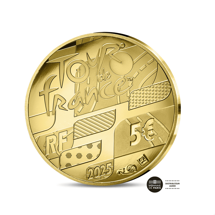 "Carte Étape" - Monnaie de 5€ Or 1/2g - BE 2025