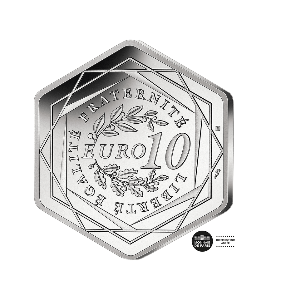 Jeux Olympiques de Paris 2024 - Hexagonale - Monnaie de 10€ Argent - 2024
