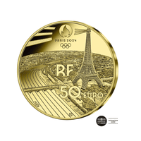 Paris 2024 Olympic Games - The Relais de la Torche Olympique - Currency of € 50 or 1/4 Oz - BE 2024