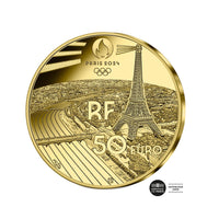 Paris Olympic Games 2024 - Château de Versailles - Currency of € 50 or 1/4 Oz - BE 2023