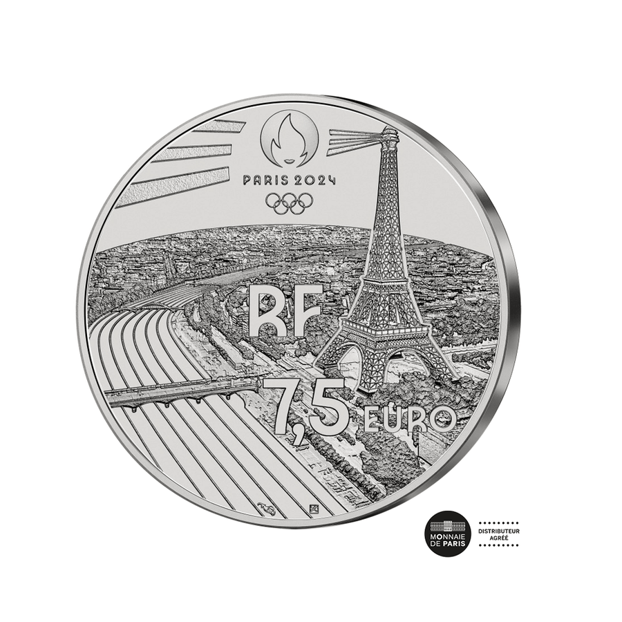 Parijs 2024 Olympische Spelen - The Relais de la Torche Olympique - Geld van € 7,5 geld