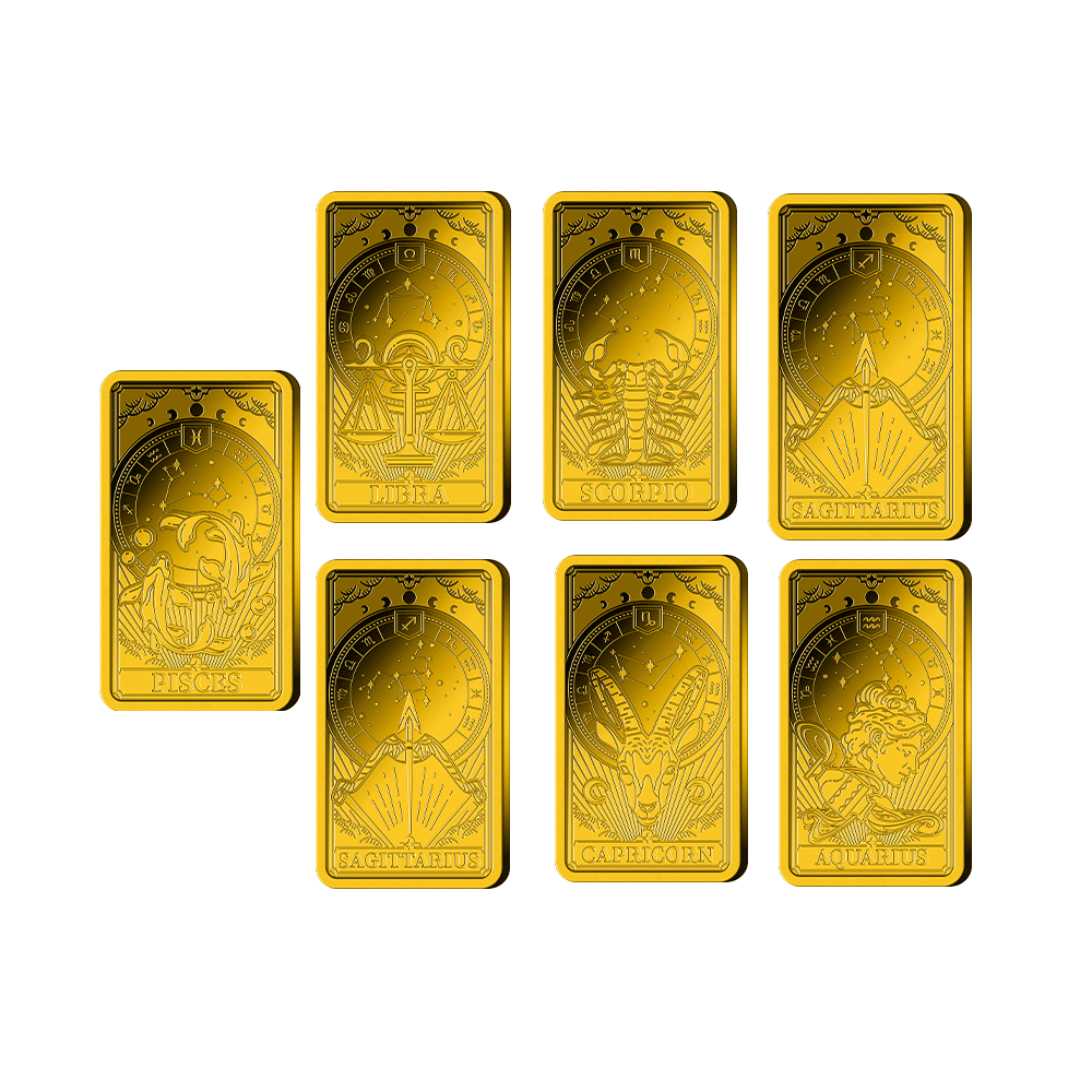 Les Signes du Zodiaque - Lot de 12 monnaies de 10$ Or 1/200 Oz - BE 2025