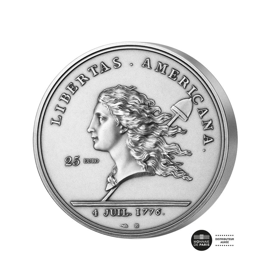 Libertas Americana - Monnaie de 25€ Argent 2 Oz - BE 2023