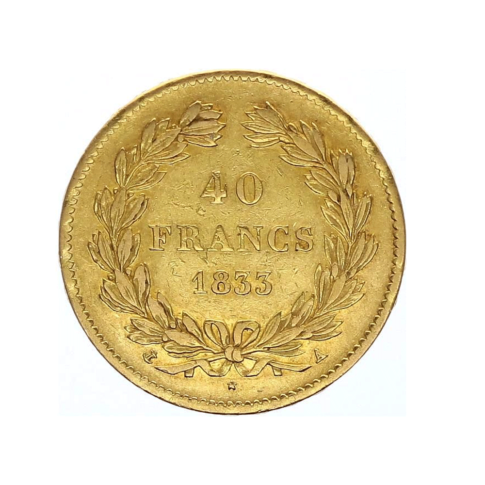 Louis Philippe Tête Laurée - Monnaie de 40 Francs
